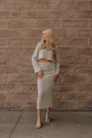 Midi Skirt, Grey