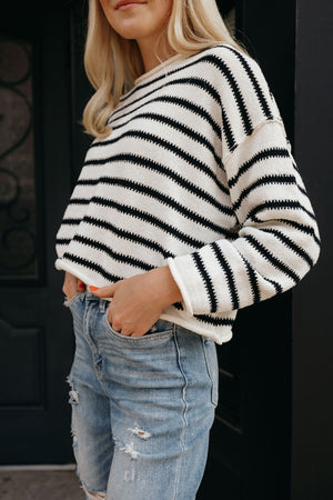 Stripe Boxy Sweater