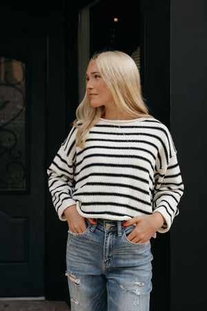 Stripe Boxy Sweater