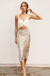 Marble Satin Skirt
