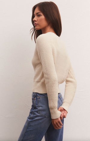 Brit Cropped Cardigan, Alabaster by Z Supply