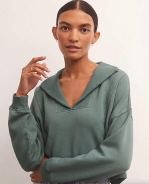 Soho Fleece Sweatshirt, Calypso Green by Z Supply