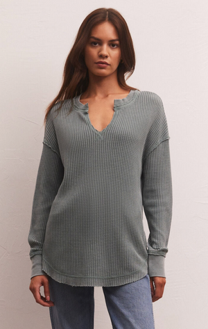 Driftwood Thermal Top, Calypso Green by Z Supply