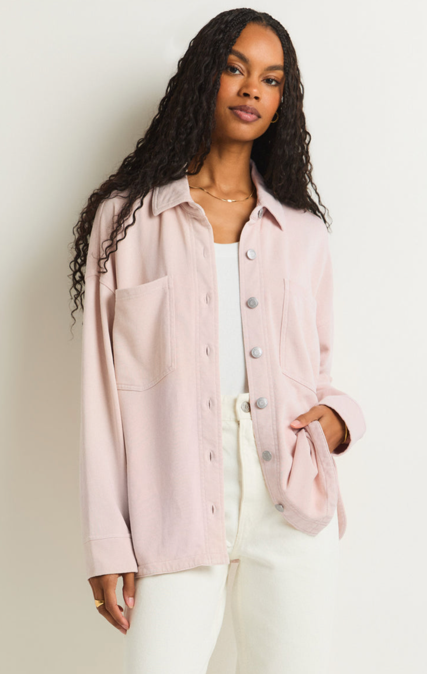 All Day Knit Jacket, Rose