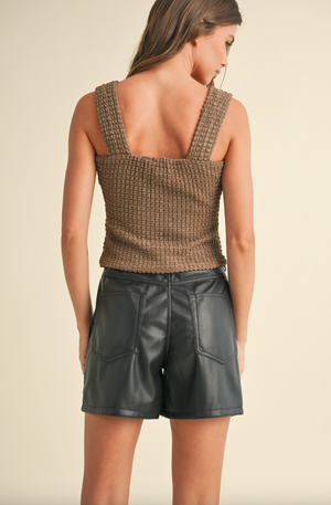 Textured Tank, Brown