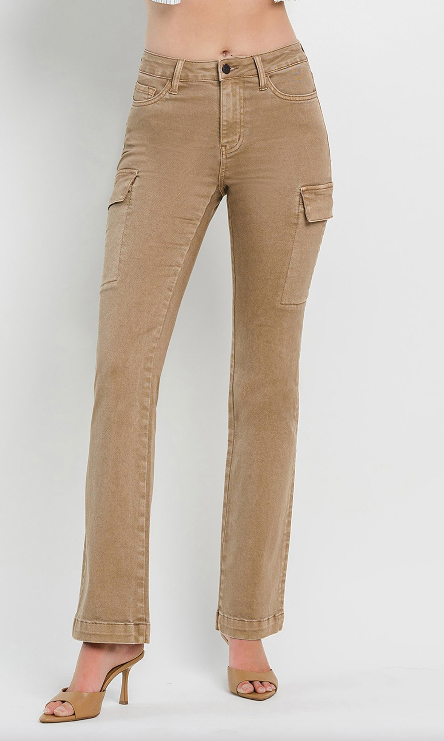 Relaxed Bootcut Cargo, Stone by Vervet