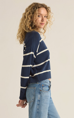 Sienna Stripe Sweater Midnight by Z Supply