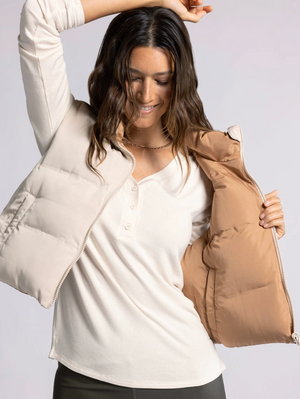 Issey Reversible Vest, Macchiato