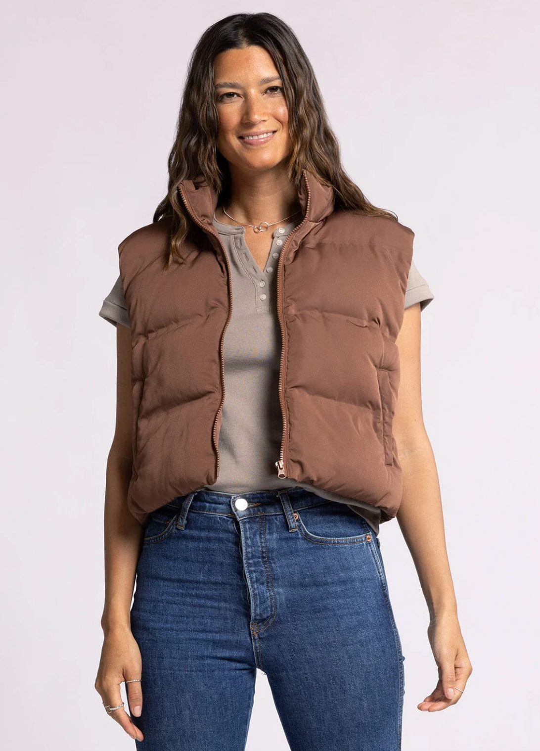 Issey Vest, Cappuccino