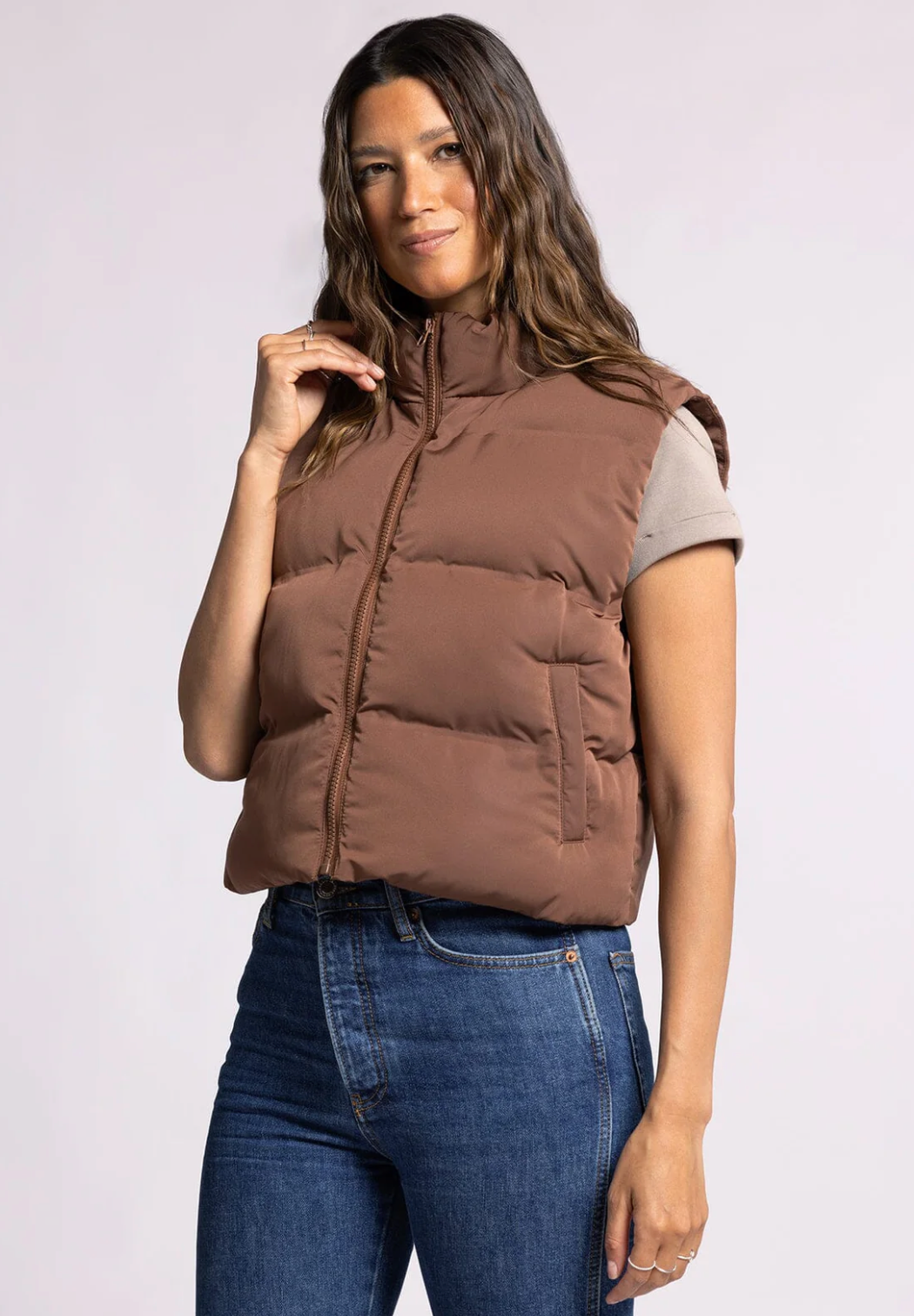 Issey Vest, Cappuccino