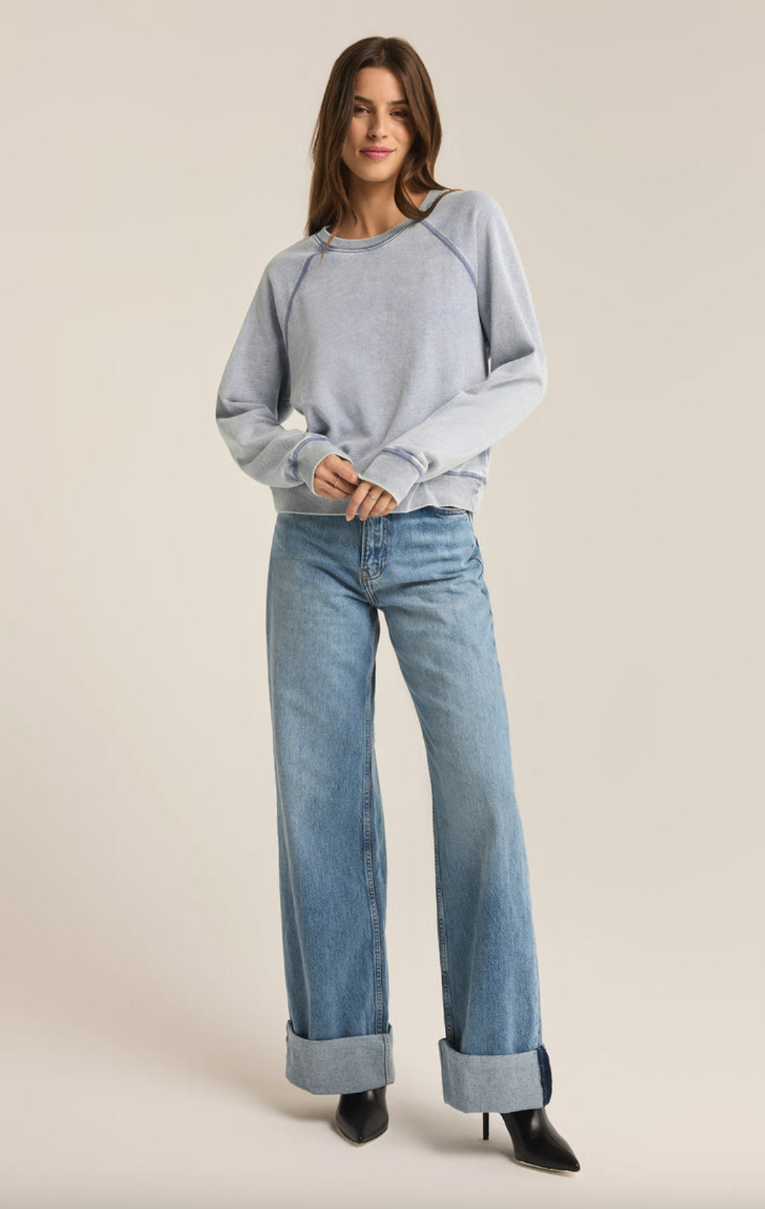 Saldana Knit Denim Top by Z Supply