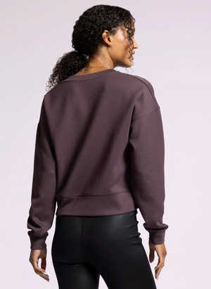 Martina V-Neck Pullover, Raisin Rib