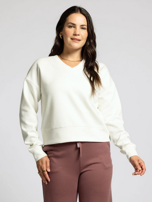 Martina V-Neck Pullover, Mystic Rib