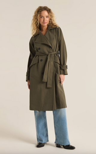 Dorian Trench Coat, Grape Leaf by Z Supply