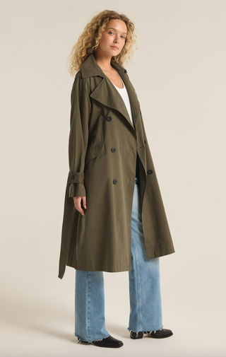 Dorian Trench Coat, Grape Leaf by Z Supply