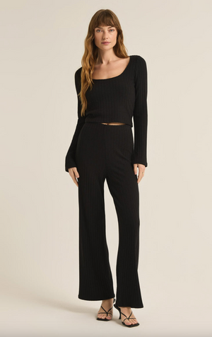 Madeline Rib Top, Black by Z Supply