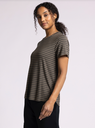 Nikkie Tee, Olive Stripe