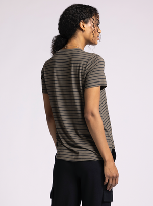 Nikkie Tee, Olive Stripe