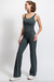 Wide Leg Jumpsuit, Smoked Spruce