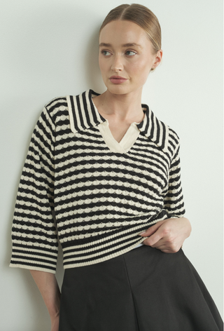 Jacquard Stripe Sweater