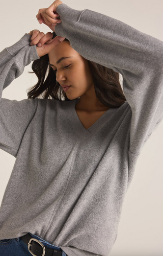 Off the Clock Cozy Sweatshirt, H Grey by Z Supply