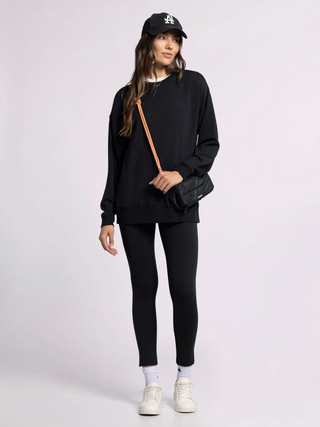 Martina Oversized Crew, Black