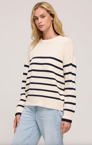 Boyfriend Stripe Sweater, Salt by Z Supply