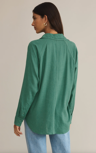 The Perfect Linen Top, Botanical Green by Z Supply