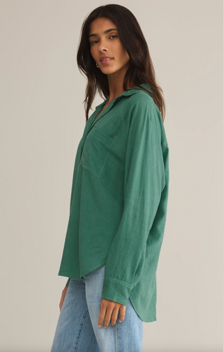 The Perfect Linen Top, Botanical Green by Z Supply