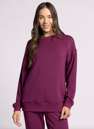 Martina Oversized Crew, Purple Potion