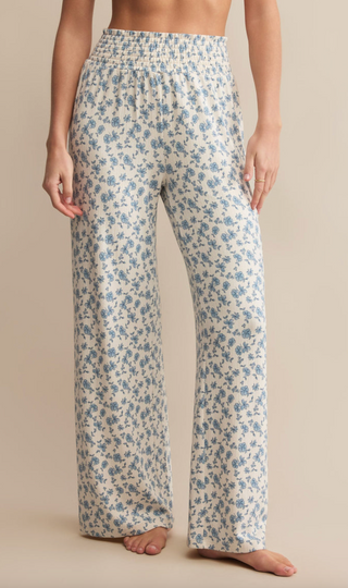 Dawn Smocked Ditsy Floral Pant by Z Supply