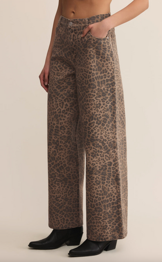 Marli Denim Leopard Pant by Z Supply