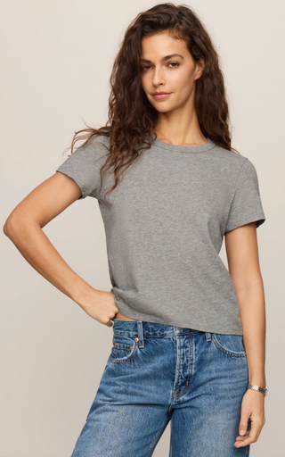 Z Supply Junie Slub Tee, Heather Gray