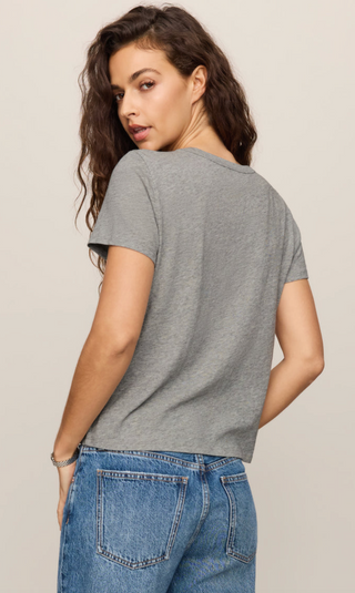 Z Supply Junie Slub Tee, Heather Gray
