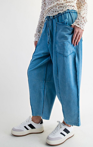 Basic Barrel Jogger, Day Blue - The Red Thread Boutique
