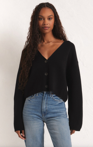 Estelle Cardigan, Black by Z Supply