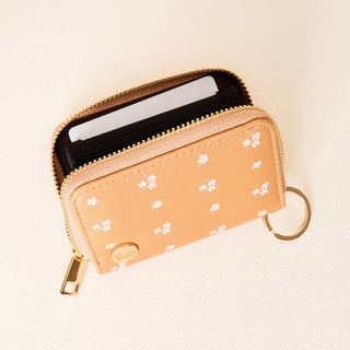 Zip Around Wallet-Pretty Posies Mustard *final sale