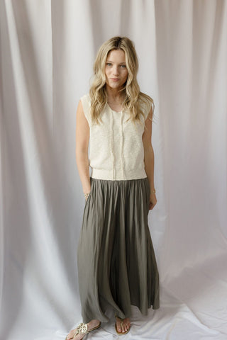 Alba Knit Tank, Ivory - The Red Thread Boutique