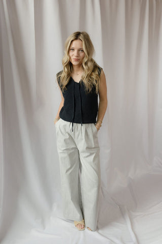 Alba Knit Tank, Navy - The Red Thread Boutique