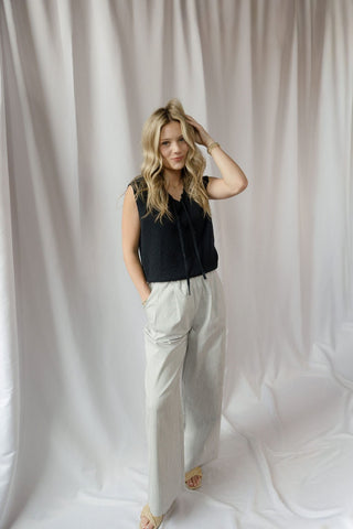 Alba Knit Tank, Navy - The Red Thread Boutique