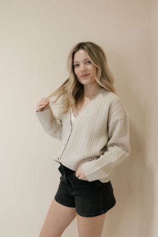 Amour Cardigan, Sand - The Red Thread Boutique