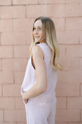 Anastasia Tank, White Clay *final sale - The Red Thread Boutique