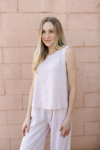 Anastasia Tank, White Clay *final sale - The Red Thread Boutique