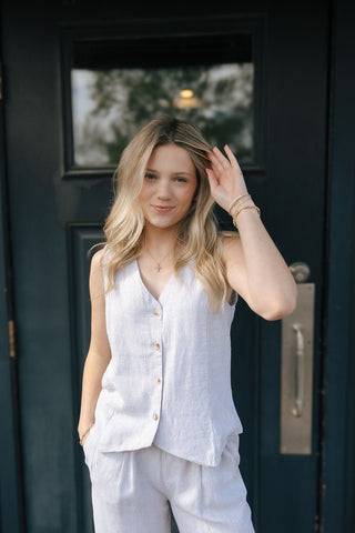 Anastasia Vest, White Oak *final sale* - The Red Thread Boutique