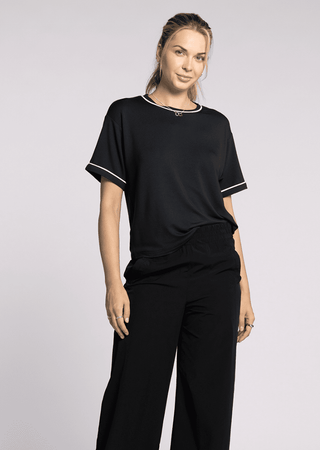 Annie Tee, Black/White *final sale* - The Red Thread Boutique