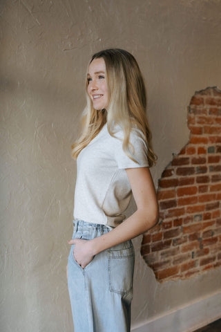 Annie Tee, Lt Heather Gray - The Red Thread Boutique