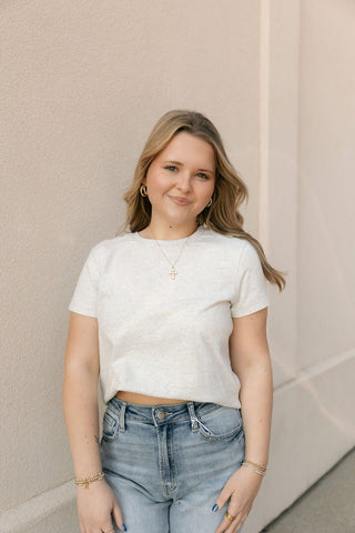 Asher Tee, Lt Gray Heather - The Red Thread Boutique