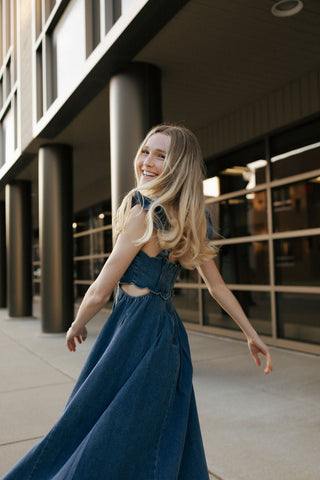 Ashton Midi Denim Dress *final sale - The Red Thread Boutique