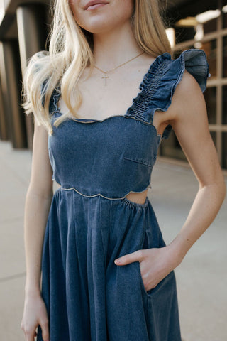 Ashton Midi Denim Dress *final sale - The Red Thread Boutique