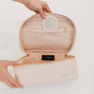 Madelyn Bow Makeup Bag, Blush